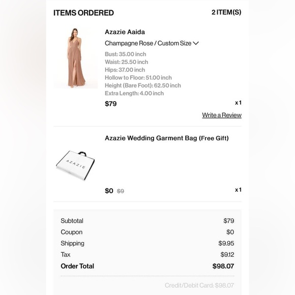 Azazie Aaida in Champagne Rose - Picture 5 of 5